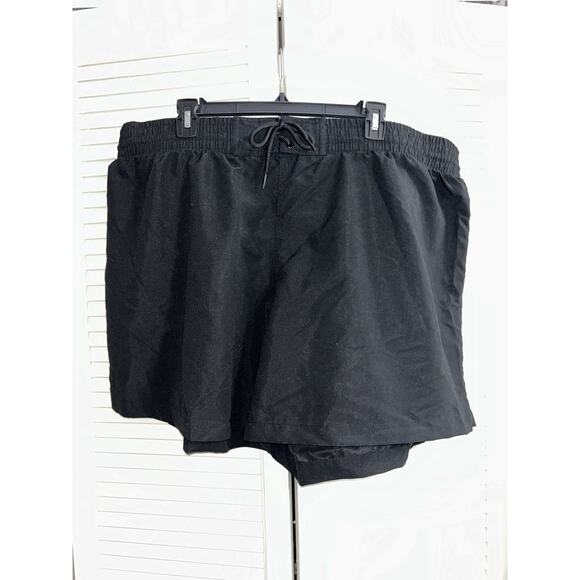 Kona Sol Women's Black Tie Front Pull on Elastic Shorts NWT 2X - Picture 1 of 6
